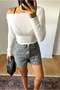 Rio Gray Denim Shorts