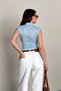 Lace Japanese Blouse Baby Blue - 4