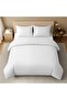 Pamposh Satin Stripe Duvet Cover Set, Bedding Set, Hypoallergenic, Ultra-Soft Microfiber Bed Linen (Double, 200 x 200cm) - 4