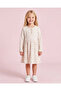 Girls Off White Polka Dot Sweat Dress - 2