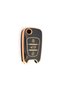 Hyundai Accent Elantra I20 I30 Ix35 Compatible Key Case Cover Remote Control Case Auto Keychain Black Gold