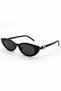 Gardenya Slim Black Ultra Light Black Women's Sunglasses with Gold Accessories and Uv400 Protection - 6
