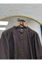 Dikan Hakim Collar Cotton Voile Shirt-Ek868 Dark Brown - 3