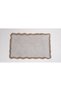 Cotton 60X90 Bath Mat with Wavy Edges Brown Framed Boho Style Fun Home Gift - 2