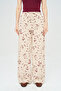 Women's Floral and Leaf Embroidered Sequined Palazzo Trousers