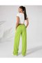 Women's High Waist Drawstring Tied Lightweight Textured Loose Trousers - 4