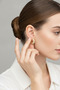 Yellow Color Stone Twisted Hoop Earrings Women's Bijouterie Earrings - 2
