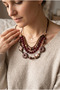 Handmade 3-Row Bead and Acrylic Apparatus Detailed Special Design Necklace - 2