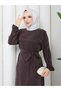 İpek Kupra Pearl Detailed Patterned Dress - 3