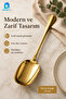 25 cm Gold Serving Spoon – Stylish Presentation Spoon with a Shiny Metal Look - 2