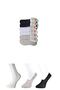 Black Gray and White Men's Ballerina Socks 6 Pairs