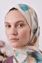 Luxurious French Silk Shawl with Powder and Burgundy Floral Pattern - 5