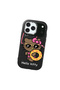 iPhone 17/18 Pro Compatible Case with Camera Protector Black Silicone Couple Phone Case with Kitty Pattern - 3