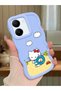 Vivo Y27S Compatible Case Camera Protector Blue Silicone Couple Phone Case Kitty Pattern