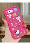 iPhone 8 Plus Compatible Case with Camera Protector Red Silicone Couple Phone Case Kitty Pattern