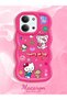 Redmi 15C 4g Compatible Case with Camera Protector Red Silicone Couple Phone Case Kitty Pattern - 2