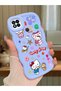 Redmi 10A Compatible Case Camera Protector Blue Silicone Couple Phone Case Kitty Pattern