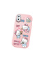 iPhone XS Max Compatible Case with Camera Protector Pink Silicone Couple Phone Case with Kitty Pattern - 3