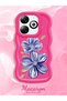 Infinix Hot 40I Compatible Case Camera Protector Red Silicone Couple Phone Case Floral Pattern - 2