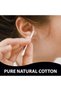 Ear Buds -100's (Pack of 5) - Round Thick Tips, Cotton Swabs,100% Cotton, Double Tipped, Hygienic, Gentle & Safe Swabs for Ears -500's - 5