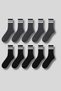 Men's 10-Pack Cotton Striped Tennis-Sports Socks
