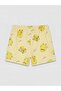 Yellow Crew Neck Girls' Shorts Pajama Set - 7