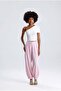 Pink Linen Pleated Shalwar Cut Trousers - 2