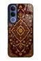 Vivo V70 Fe Burgundy Ottoman Gold Design Glossy Phone Case