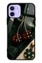 iPhone 12 Emerald Casino Cherry Design Glossy Phone Case