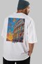 Colosseum Italy 4 White Oversize Country City Back Printed Unisex T-Shirt 100% Cotton Premium - 7