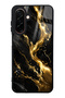 Samsung A26 Obsidian Gold Flow Design Glossy Phone Case