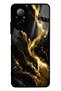 Realme 12 Lite Obsidian Gold Flow Design Glossy Phone Case