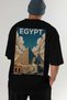 Egypt 2 Black Oversize Country City Back Printed Unisex T-Shirt 100% Cotton Premium - 7