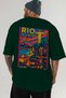 Rio De Janeiro Brazil Green Oversize Country City Back Printed Unisex T-Shirt 100% Cotton Premium - 6