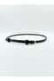 Elegantly Designed Thin 1 cm Women's Belt with Minimal Buckle, Compatible with Trousers, Jackets, Dresses, and Shirts - 5