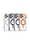 Southend Magsafe Case for iPhone 17 Pro Max, Camera Protection, Hybrid Materials, Built-in Kickstand Ring with 360° Rotation, Military-Grade Protection - Orange - 3