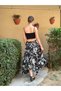 Vera Asymmetric Floral Midi Skirt Women's Black - 5