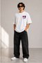 Premium Duality of Joy Printed Oversize Unisex T-Shirt 100% Cotton Streetwear White T-Shirt - 2