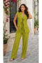 Women's Sleeveless Lace-Up Front Vest and Pants Stylish Two-Piece Set