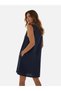 Women's Muslin Linen Sleeveless Above-Knee Dress with Side Pockets Comfortable Fit - 2