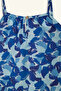 100% Cotton Strappy Viscose Blue Dress for Girls E7367A826Hs - 2