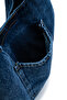 Single Pocket Denim Women's Crossbody Bag Roxy Navy Blue - 4