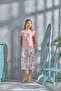 Women's Floral Patterned 100% Viscose Capri Pajama Set