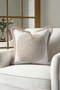 Bohemian Mandala Beige Fringed Pillowcase - Circular Ethnic Modern Cream Mink Tassel Throw Pillow Cover - 5