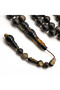 Exquisite Turtle Back Rosary 39 Beads 10.5x10mm Tortoiseshell Pattern Prayer Beads Brown Cord Tassel - 2