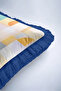 Geometric Abstract Patterned Fringed Pillow Cover - Color Block Bohemian Navy Blue Tassel Throw Pillow Cover - 8