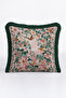 Floral Patterned Bird Motif Fringed Pillowcase-Romantic Garden Boho Navy Blue Tassel Throw Pillow Cover - 2