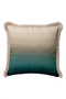 Gradient Ombre Sea Breeze Fringed Pillowcase - Coastal Bohemian Cream Mink Tassel Throw Pillow Cover - 6