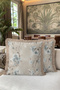 Floral Soft Tone Fringed Pillowcase - Romantic Botanical Boho Beige Mink Tassel Throw Pillow Cover - 2