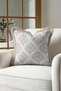 Elegant Fringed Pillowcase with Damask Motif - Oriental Country Beige Gray Mink Tassel Throw Pillow Cover